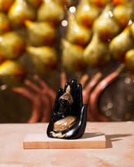 Buddha Head on Hand Sculpture