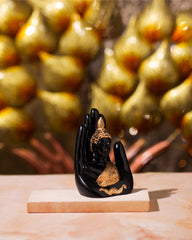 Buddha Head on Hand Sculpture