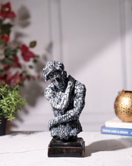 Textured Thinker Man Statue – Arm Folded
