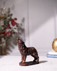 Bronze Howling Wolf Tabletop Decor