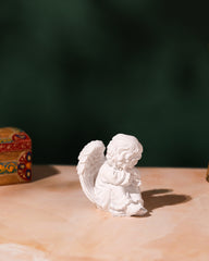 Sleeping Angel Figurine in White