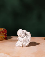 Sleeping Angel Figurine in White