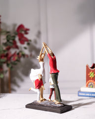 Family of Four Figurine with Kids