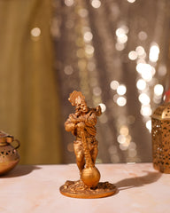 Antique Gold Toned Hanuman Idol