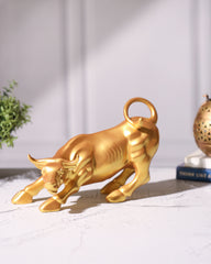 Golden Bull Figurine for Wealth Decor