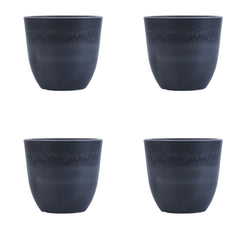 Set of 4 Slate Grey FRP Pots (5 inches)