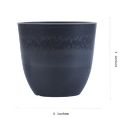 Set of 4 Slate Grey FRP Pots (5 inches)