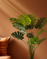 Artificial Monstera Plant in Black Pot (120 cm)