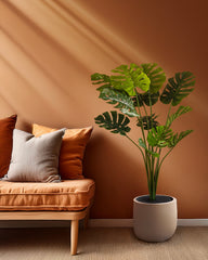 Artificial Monstera Plant in Black Pot (120 cm)