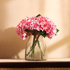 Artificial Hydrangea Bouquet (32 cm, Pink)