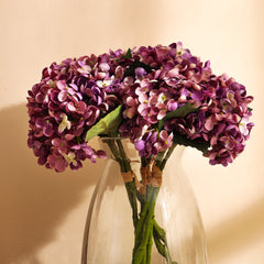 Artificial Hydrangea Bouquet (32 cm, Purple)