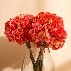 Artificial Hydrangea Flower Bouquet (30 cm, Pink)