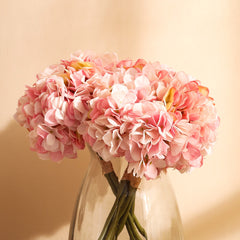 Artificial Hydrangea Flower Bouquet (30 cm, Light Pink)