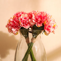 Artificial Peony Flower Bouquets (2 Bouquets, 30 cm, Pink)