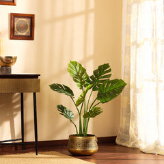 Artificial Monstera Plant in Black Pot (90 cm)