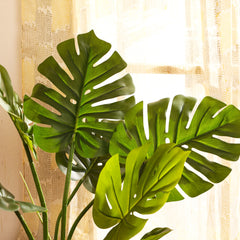 Artificial Monstera Plant in Black Pot (90 cm)