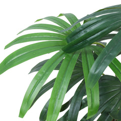 Artificial Rhapis Palm Tree in Black Pot (120 cm)