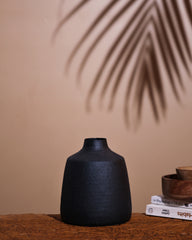 Minimalist Black Metal Vase