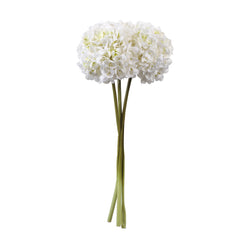 Artificial Hydrangea Flower Sticks (3 Sticks, 50 cm, White)