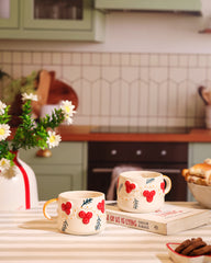 Hand-Painted Berry & Pine Mug