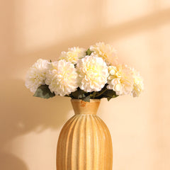 Artificial Chrysanthemum Flower Sticks (5 Sticks, 50 cm, White)