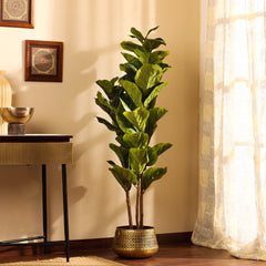 Artificial Fiddle Leaf Fig Plant in Black Pot (140 cm)