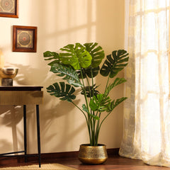 Artificial Monstera Plant in Black Pot (120 cm)