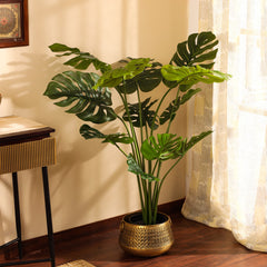 Artificial Monstera Plant in Black Pot (120 cm)