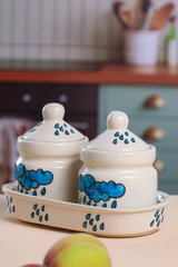 Rain Droplets Pickle Jar Set 2