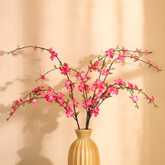 Artificial Cherry Blossom Flower Stick (100 cm, Pink)