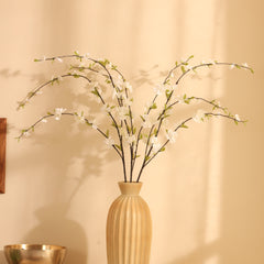 Artificial Cherry Blossom Flower Stick (100 cm, White)