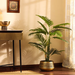 Artificial Areca Palm Plant in Black Pot (100 cm)