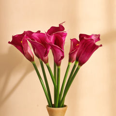 Artificial Calla Lily Flower Sticks (5 Sticks, 70 cm, Purple)