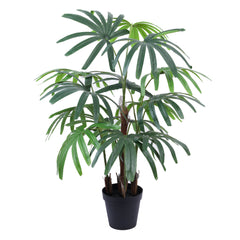 Artificial Rhapis Palm Tree in Black Pot (150 cm)