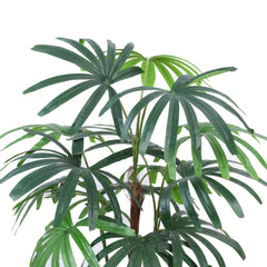 Artificial Rhapis Palm Tree in Black Pot (150 cm)