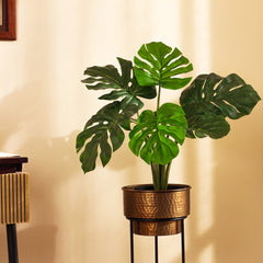 Artificial Monstera Plant in Black Pot (55 cm)