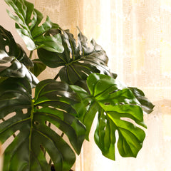 Artificial Monstera Plant in Black Pot (55 cm)