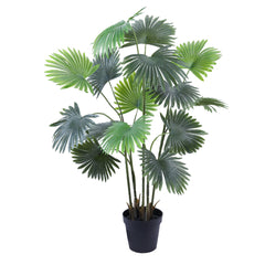 Artificial Fan Palm in Black Pot (160 cm)