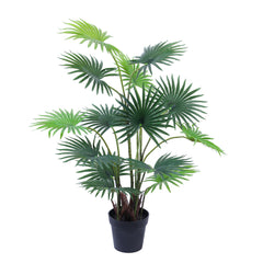 Artificial Fan Palm in Black Pot (120 cm)