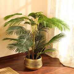 Artificial Areca Palm Plant in Black Pot (130 cm)