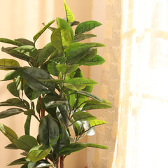 Artificial Rubber Tree in Black Pot (120 cm)