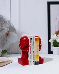 See No Evil Red Face Bookend