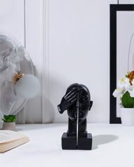 See No Evil Black Face Bookend