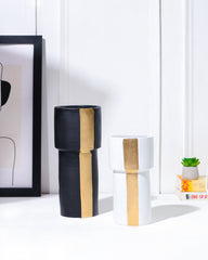 Gold Streak Minimalist Vase