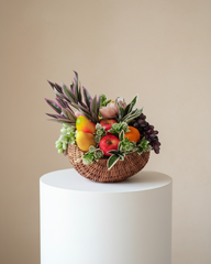 Everlasting Harvest Dried Botanical Basket With Pot