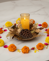 Rustic Botanical Potpourri Candle Holder