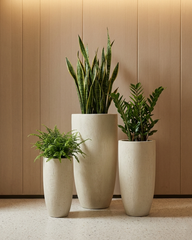 Small Shark Fiberglass Planter – Off White