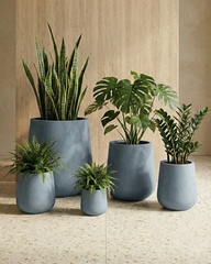 Ruby Fiberglass Planter – Stone Grey