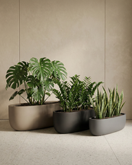 Boat Fiberglass Planter – Matte Grey