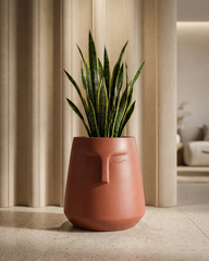 E-Pot A Fiberglass Planter – Terracotta Finish